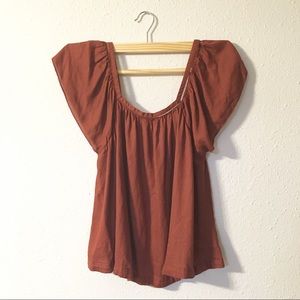 Babydoll cropped blouse